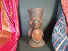 Old Papua New Guinea Carved Wooden Sepik River Face Paint Holder    beautiful 
