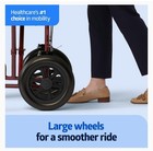 New Medline Foldable Transport Wheelchair With Handbrakes 12  All-terrain Wheels