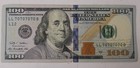 2009  100 Bill Note Fancy Repeater Serial Number Ll 70707070 B