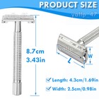 Men s Traditional Classic Double Edge Chrome Shaving Safety Razor 5 Blades box