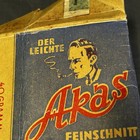 Ww2 Era German Tobacco Package  paper  Akas Feinschnitt Germany Vintage Smoking
