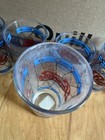 Set Of 7 Vintage Pepsi Cola Glasses 1970 s Tiffany Style-stained Glass