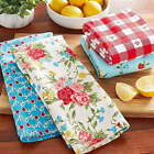 Sweet Rose Kitchen Towel Set  Multicolor  16 w X 28 l  4 Piece