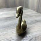 Vintage Solid Brass Swan Figurine 3 5    Mid Century Paperweight Decor