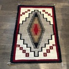 Vintage  1940-1950  Native American Ganado Style Navajo Wool Rug 54    X 37 1 2   