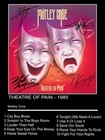 18x24 Motley Crue Theatre Of Pain Poster Print