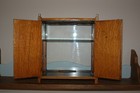 Antique Wooden And Glass Hanging Display Case