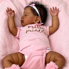 19 Inch Biracial Reborn Baby Doll Black Girl Realistic Silicone Baby Gift