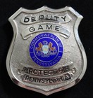 Obsolete 1930s   1950s Pennsylvania Deputy Game Protector Badge     Shield