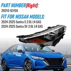 Fit For 2024 2025 Sentra S Sv Headlight Right Passenger Side 26010-6ly0a