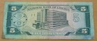 Liberia          Five  5  Dollars Banknote  april 12  1989 