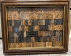 Vtg Letterpress Wood wooden Printing Type Blocks Typography Framed Shadow Box