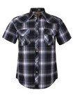 Mens Western Cowboy Pearl Snap Short Sleeve Casual Shirts