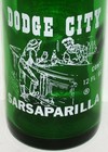 Vintage Acl Soda Pop Bottle Dodge City Sarsaparilla Green Glass Saloon Pic Ohio