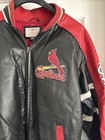 Vtg 90s St  Louis Cardinals Mlb Genuine Merchandise Leather Jacket Coat Size L
