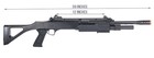 Fabarm Stf 12 Long Barrel Shotgun W  Fixed Stock  black  Airsoft Gun Airsoft Rif