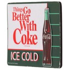 Coca-cola Things Go Better Embossed Metal Magnet  3  X 2  