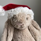 Jellycat Bashful Christmas Bunny    beige     santa Hat  Nwt Plush   Dust Bag