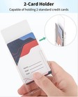 Pawfly 2 Pack Vertical 2-card Badge Holder With Thumb 2 Pcs  vertical   Clear