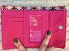 Vera Bradley Floral Quilted Trifold Wallet Snap Closure Credit Card Pink