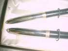 1940s Sheaffer  White Dot  Pen   Pencil Set  -  14k Gold   Platinum Nib - Case