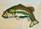 Large Mouth Bass Patch Embroidered Iron-on Fishing Fish Largemouth Novelty Gift