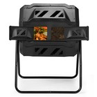 Outdoor Compost Tumbler Dual Chamber  Outdoor Tumbling Composter Dual Rotating