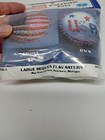 Mary Maxim 2pc Sequin Art Saturn Red White Blue Flag Usa Patriotic Ornament Kit