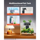 Uimoso 3 5gal Smart Fish Tank Small Fish Tank With Filter Led Light