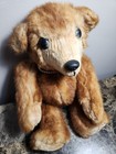 Vintage Brown Mohair Fully Jointed Teddy Bear 15  Mid Century Black Eyes