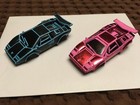 Custom Tyco  tron   Lamborghini Challenge Ho Slot Car Track Set W  Extra