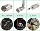 For Bose Wave Radio Fm F-type 75ohm Telescopic Aerial Antenna Tv  3 5mm Adapter