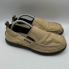 Crocs Walu Loafers Shoes Mens 11m Light Tan Low Top Round Toe Slip On Stretch