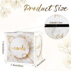 White Wedding Card Box Gold Script Cardboard Money Holder For Party Shower