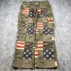 Diamond Stash Pants Vest Set Mens 34 2xl Camo Flag Cargo Patchwork Streetwear