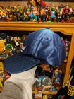 Vintage 2001 Adult Budweiser Bud Bowl Football Metallic Blue Snapback Hat