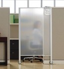 Privacy Door Cubical Workstation 38w X 64h Shatterproof Clear silver Industrial