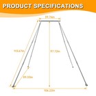 Aerial Stand Portable Rig Yoga Swing Bar White Silk 551lbs Load Yoga Frame 20ft