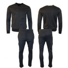Men s Jogger 2-piece Set Full Zip Solid Long Sleeve   Drawstring Pant Tracksuit