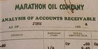 1934 Marathon Oil Company Receipt Rare Accounts Receivable De Queen Ark