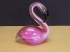 Murano Style Hand Blown Pink Art Glass Flamingo 6  Figurine