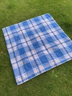 Vintage Sq Tablecloth Farmhouse Kitchen Table Old Cloth Retro Blue Pink Check 