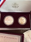 1995 Olympic Atlanta Centennial Two-coin Proof Silver Dollar Set Box Ogp Coa