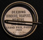 Antique 1 25  Deering Harvester Chicago Il 1900 Paris Grand Prix Advertising Pin