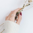 925 Sterling Silver Hollow Flower Adjustable Ring Vintage Elegant Jewelry Gifts