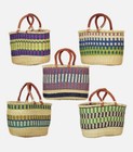 African Basket Oval Bolga Ghana Storage Market Basket Assorted 1 Ea 14-16   
