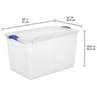  6 Pack  Sterilite Large Storage Bin  66 Quart Clear Plastic Storage Container