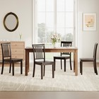 Dining Chair Set Of 2 Spindle Back Side Chair W solid Wooden Legs