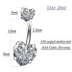 Belly Rings 14g Stainless Steel Belly Button Rings For Women Girls Silver Nav   