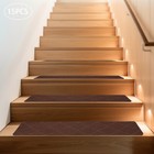 15pcs Non-slip Carpet Stair Treads 30  X 8  Mats Indoor For Wooden Steps Coffee